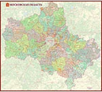 Карта Московской области, административная